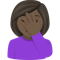 Woman Facepalming- Dark Skin Tone emoji on Emojione